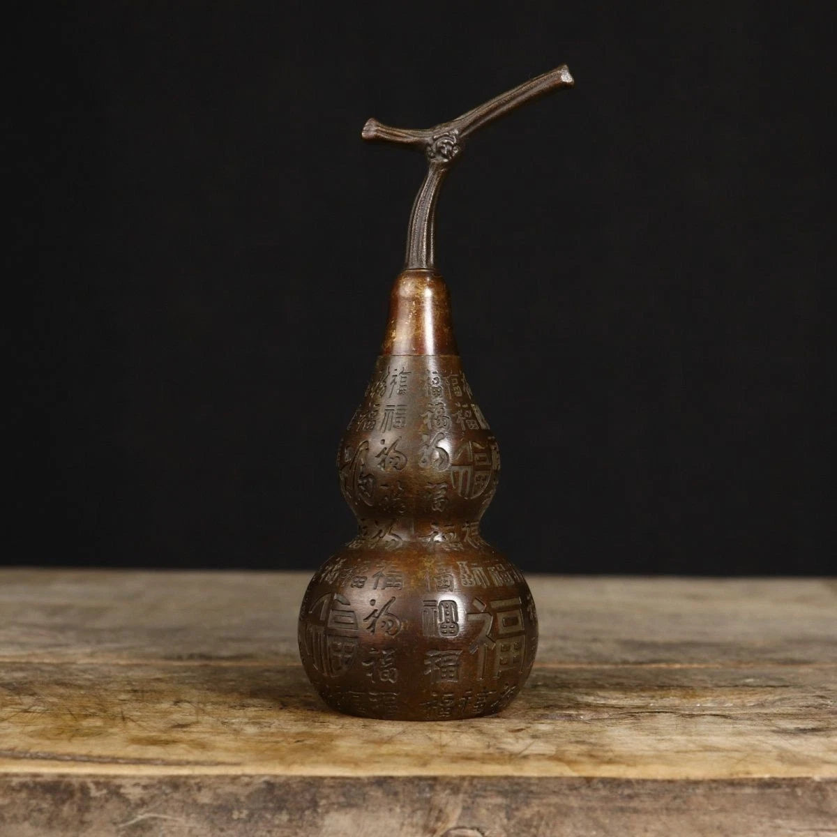 Bagua Hundred Fu Gourd Figurine Hollow Feng Shui Home Living Room Decor 07FC0E-D4 - KOEEK