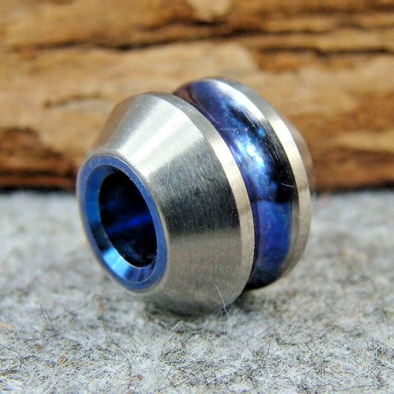 2pcs Titanium Lanyard Bead EDC Knife Paracord Beads Necklace Bracelet DIY Beads 07FC0E-D4 - KOEEK