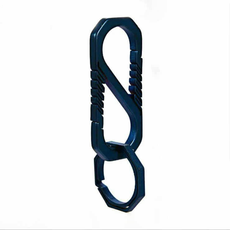EDC Titanium TC4 Key Chain Carabiner Key Ring Hang Buckle Outdoor Travel Tool 07FC0E-D4 - KOEEK