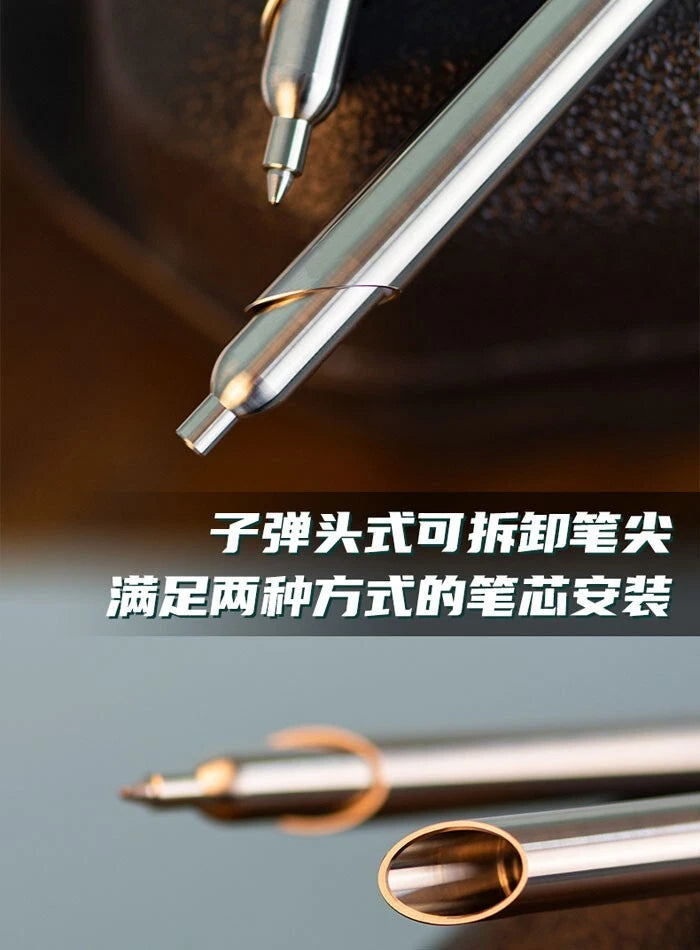 EDC Titanium Alloy Rotate Creative Ball Pen Office Signature Pen Outdoor Pocket 07FC0E-D4 - KOEEK