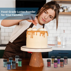 new Edible Glitter Set - Luster Dust 12 Colors, Blue,Copper,Green,Violet,White 07FC0E-D4 - KOEEK