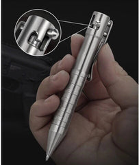 Portable EDC Pocket Outdoors Pen Solid TC4 Titanium Alloy Bolt Action Ball Pen 07FC0E-D4 - KOEEK