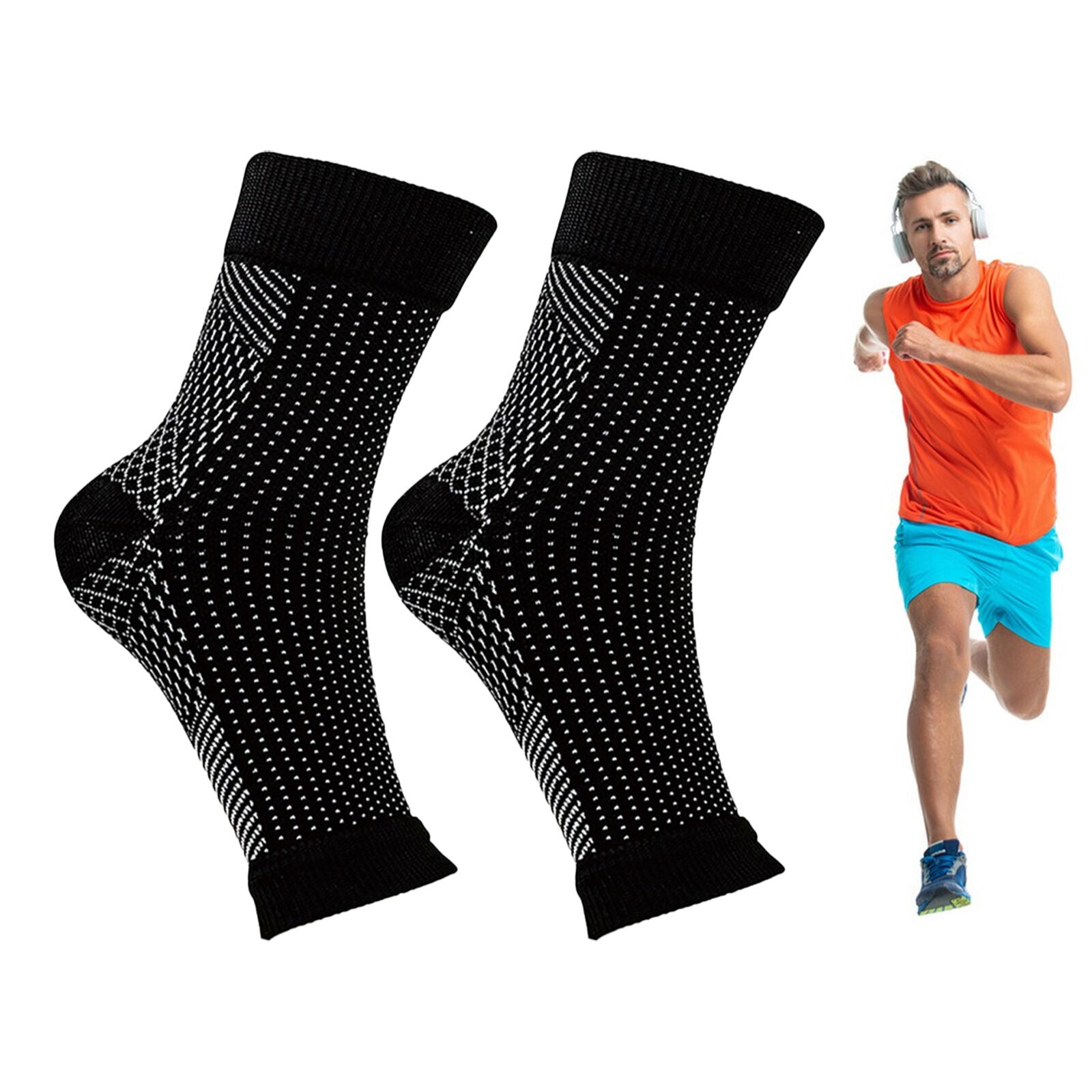 new Plantar Fasciitis Socks Foot Arch Support Pain Ankle Relief Pair Compression koeek - KOEEK