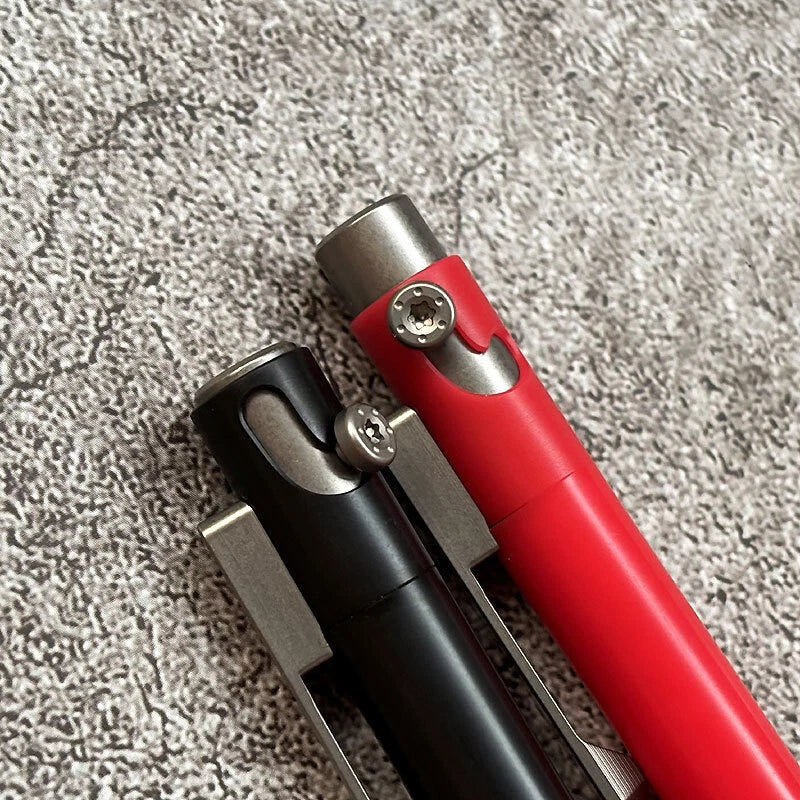 EDC Titanium Alloy + POM / PEEK / PEI Pocket Pen Ballpoint Signature Gel Pen 07FC0E-D4 - KOEEK
