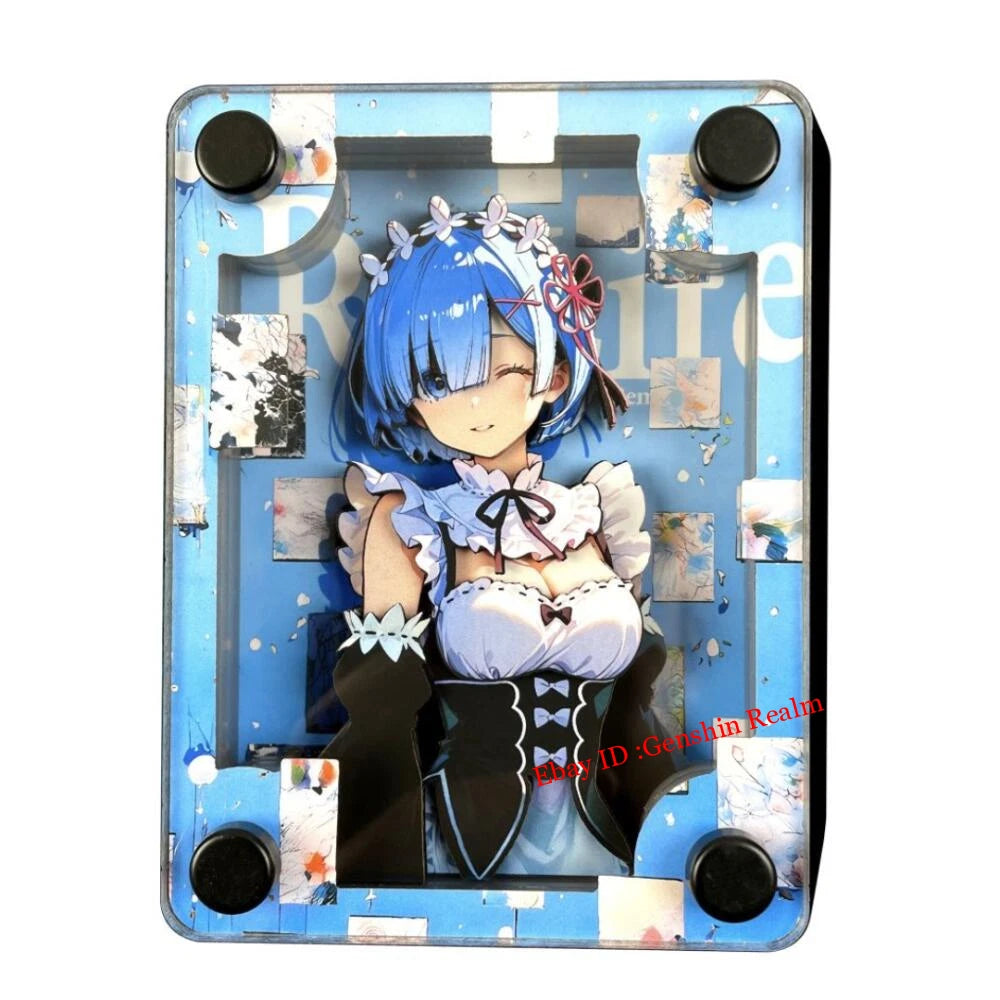 Anime Re:ZERO Rem Acrylic Brick 3D Card Collection Decor Gift 07FC0E-D4 - KOEEK