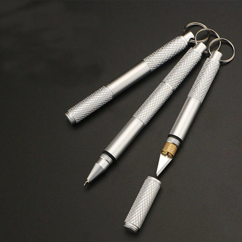 EDC Aluminium Portable Keychain Ball Pen Signatrue Pen Outdoor Travel Camping 07FC0E-D4 - KOEEK