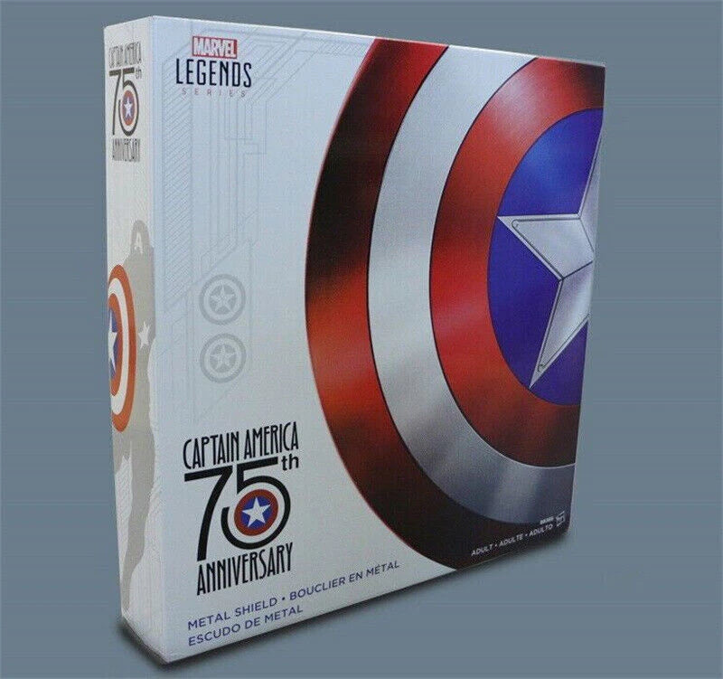 IN US ! Marvel Legends Captain America 75th Anniversary 1:1 Metal Shield In BOX MARVEL_LEGENDS - KOEEK