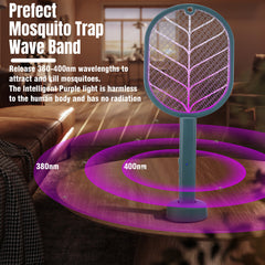 ny 2en1 Raqueta Bug Insect Zapper Mata Mosquitos Electrica Genopladelig De Insectos