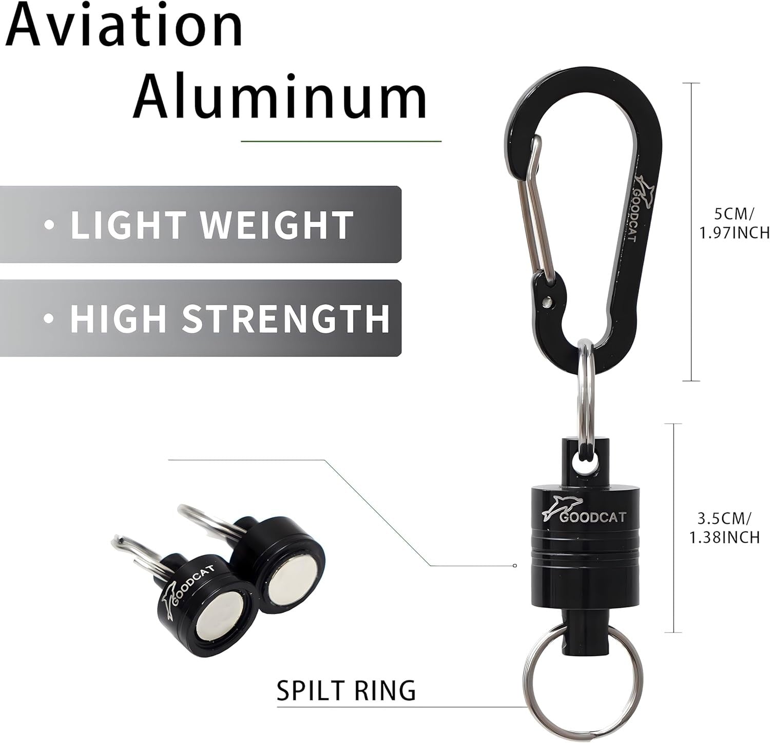 new GOODCAT Strongest Magnetic Net Release For Landing etc., A:Black GOODCAT - KOEEK