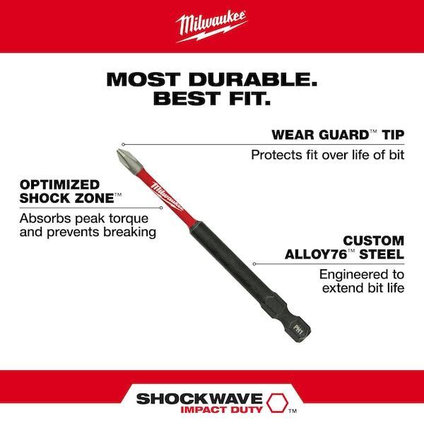 new Milwaukee Tool 48-32-4396 Shockwave 3.5" Impact Torx T25 Power Bits koeek - KOEEK