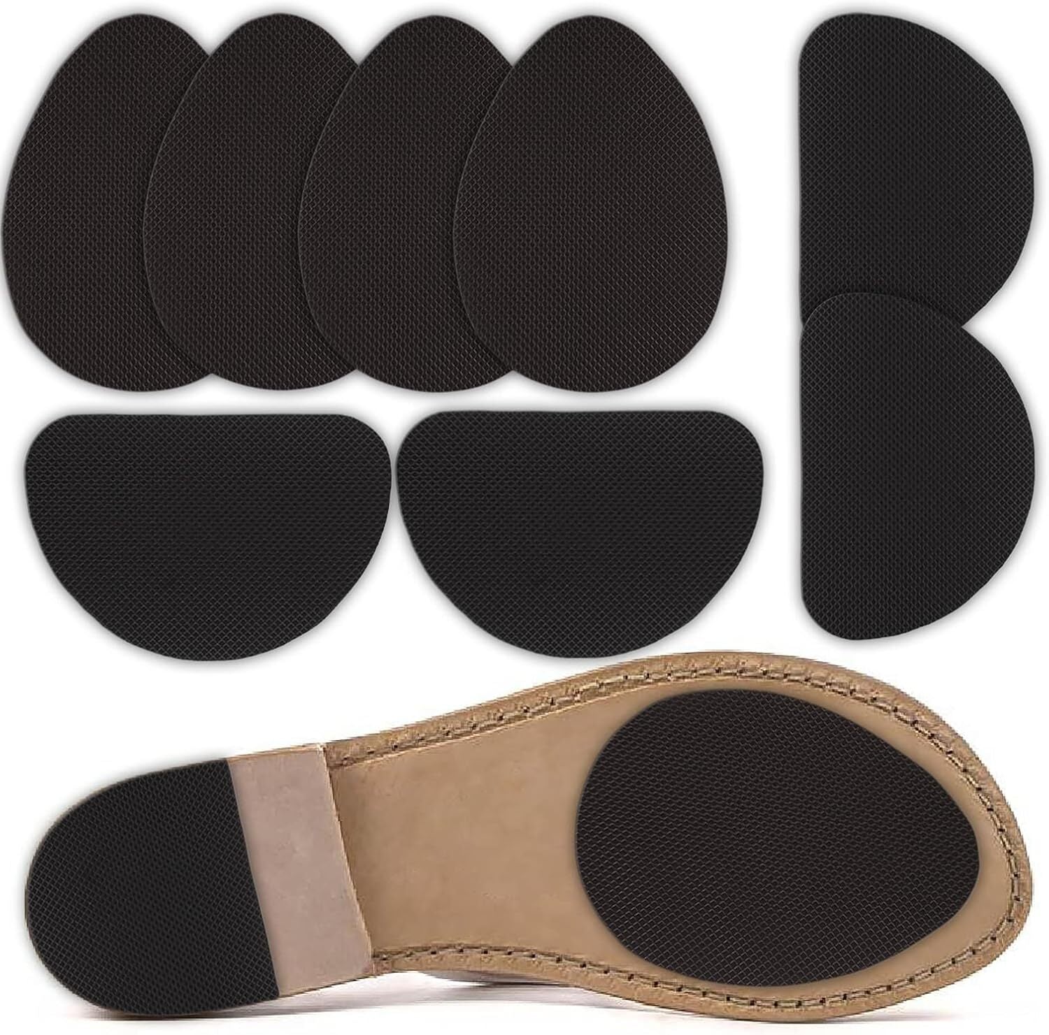 new Non-Slip Shoes Pads Sole Protectors Adhesive, High Heels Black 4pairs 07FC0E-D4 - KOEEK