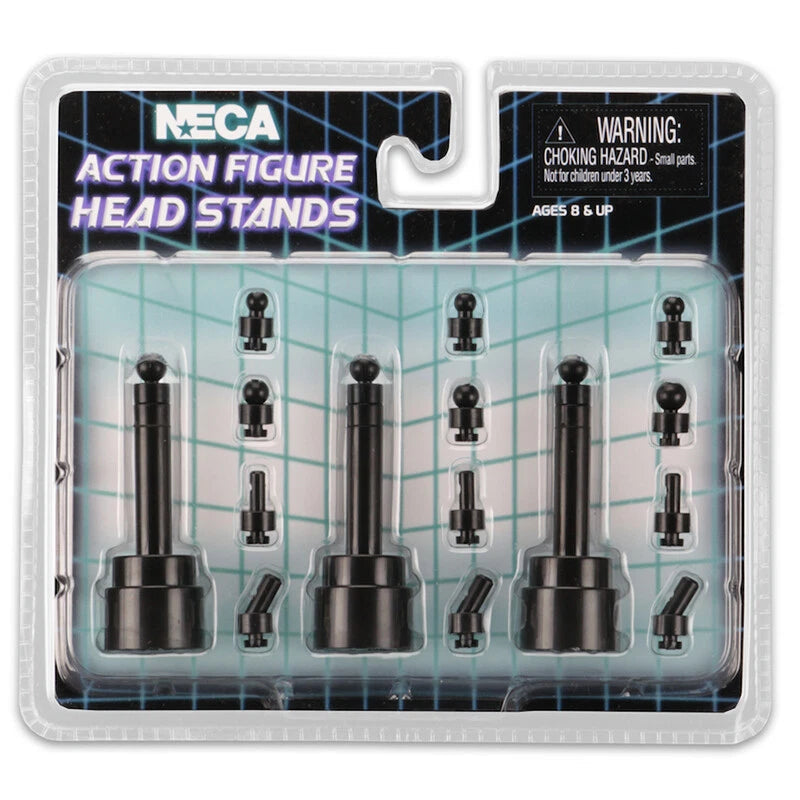 NECA Action Figure Head Display Stands 3pcs Set Black Fits Most 6" to 8" Figure NECA - KOEEK