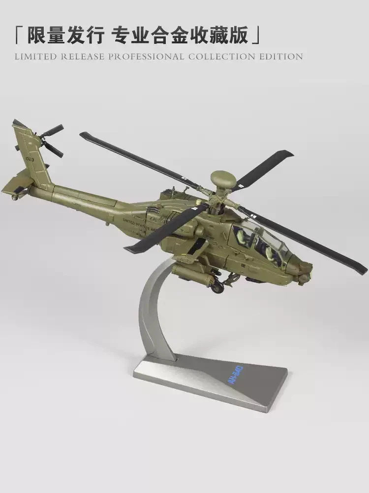 1: 72 US Army AH64 Apache Armed Helicopter Military Aircraft Alloy Model Toys 07FC0E-D4 - KOEEK