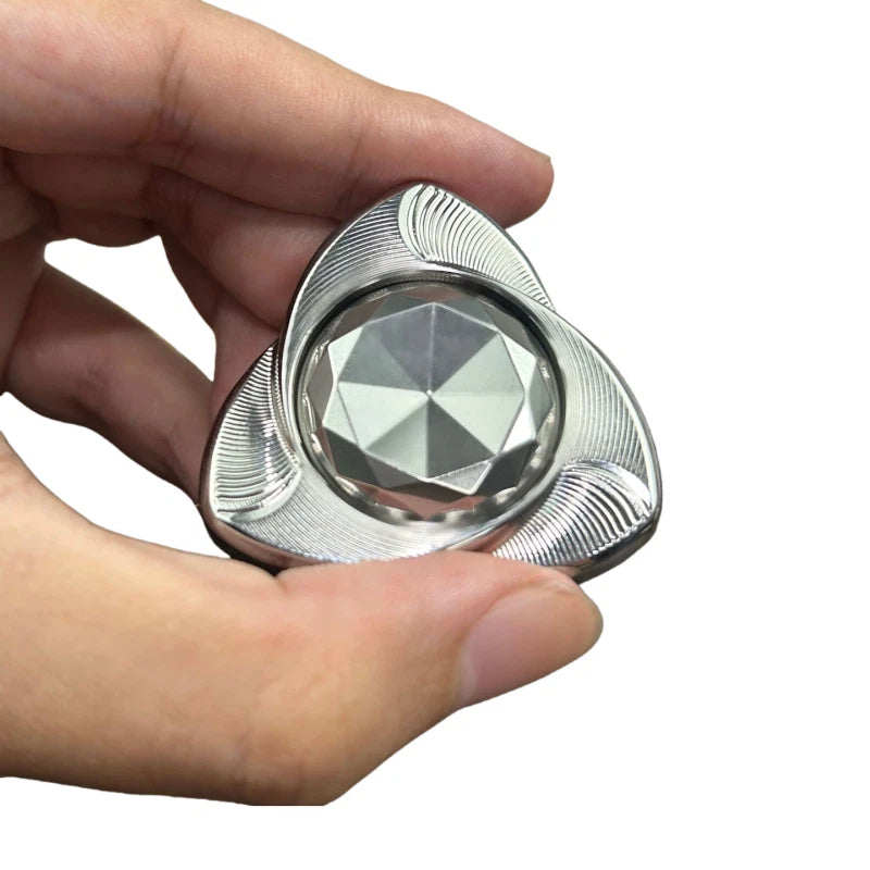 EDC Stylish Stainless Steel Hand Spinner Fidget Spinner Stress Relief Fidget Toy 07FC0E-D4 - KOEEK
