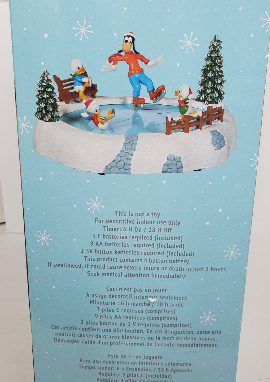 Disney Holiday Christmas Village 13-piece Set Ice Skating Rink Lights Music DISNEY - KOEEK