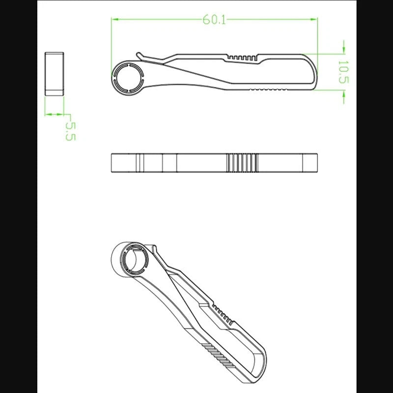 Titanium Alloy Keychain Belt Waist Hanging Buckle Keyboard Tool w/ Key Ring EDC 07FC0E-D4 - KOEEK