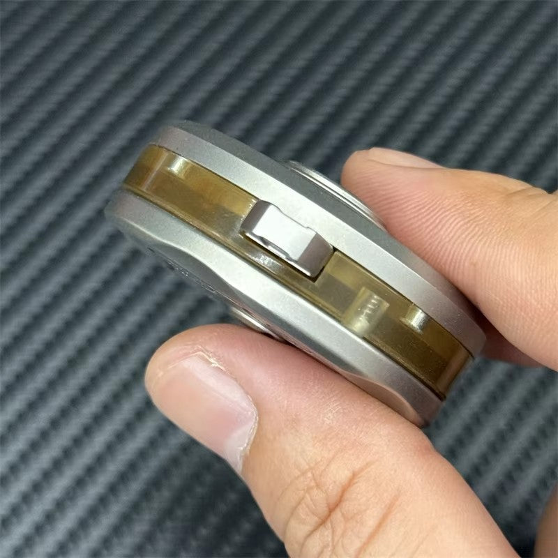 Press Dice Fidget Toy Exquisite Stainless Steel EDC Fidget Coin Fun Ratchet Coin 07FC0E-D4 - KOEEK