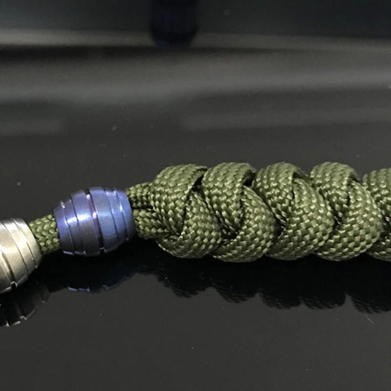 3pcs Titanium Bead Knife Parachute Lanyard Bead EDC Pendant Beads Keychain Tool EDC - KOEEK