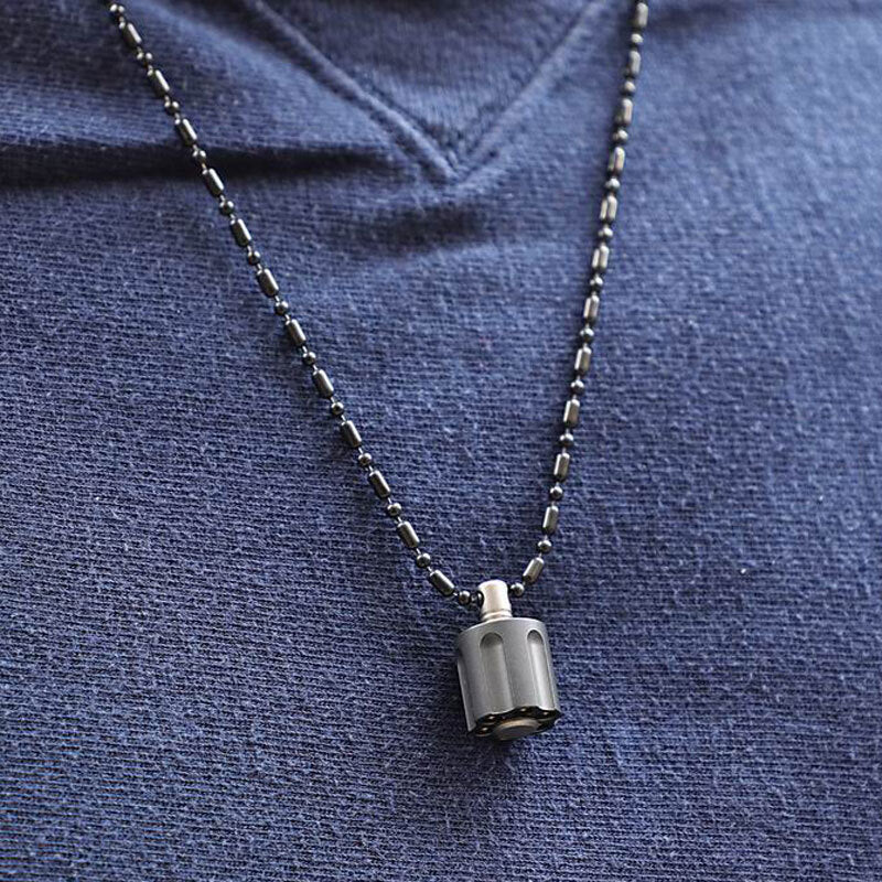 EDC Titanium Alloy Pendant Shaped Lanyard Knife Bead Paracord Pendant Detachable 07FC0E-D4 - KOEEK