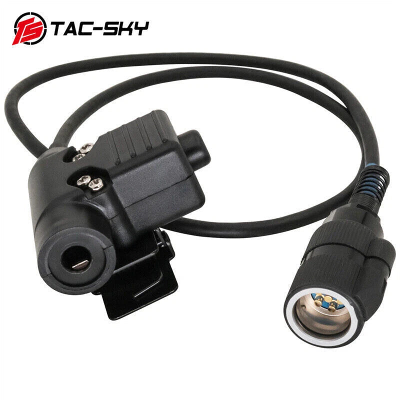 Black Connector 6PIN U94 PTT Adapter for PRC148 152 Wireless Cable Stock 07FC0E-D4 - KOEEK