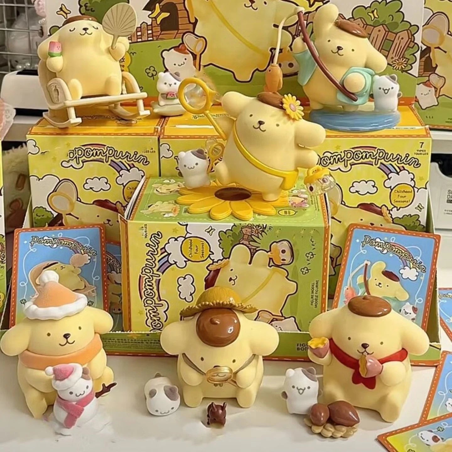 MINISO Sanrio Pompompurin Childhood Seasons Series Confirmed Blind Box Toy Gift MINISO - KOEEK