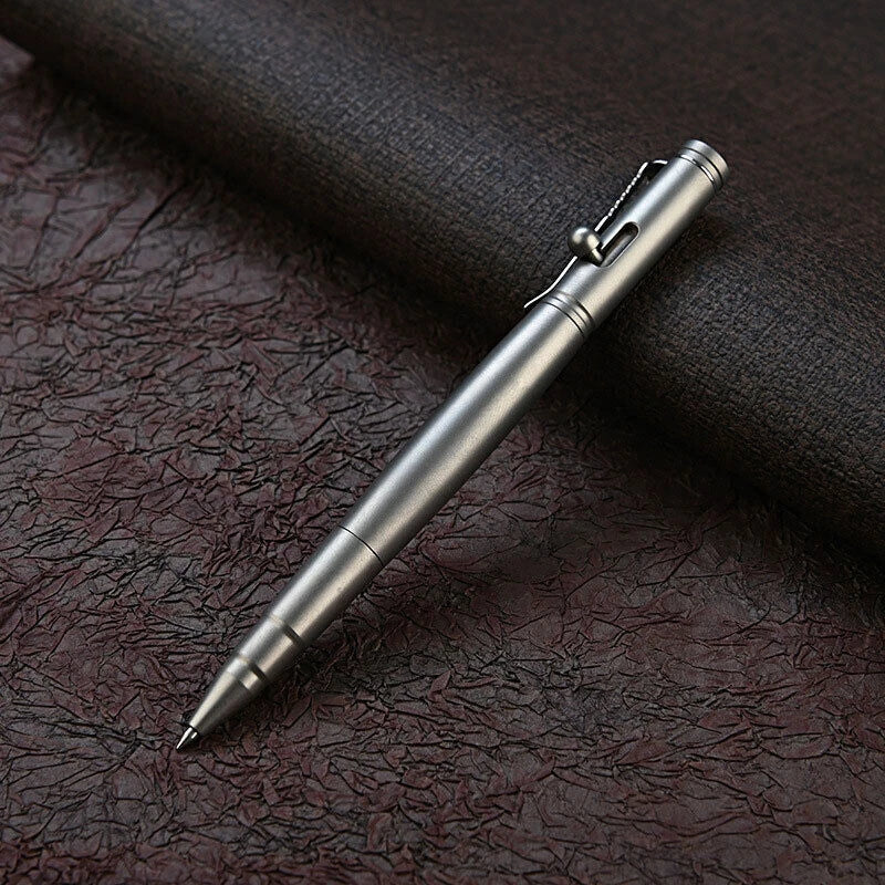TC4 Titanium Bolt Action Ballpoint Pen EDC Pocket Pen Office Stationery Outdoor 07FC0E-D4 - KOEEK