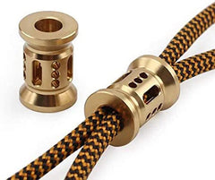 2pcs EDC Brass Knife Lanyard Bead Torch Flashlight Parachute Paracord Cord Tool 07FC0E-D4 - KOEEK