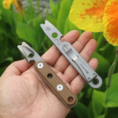 EDC Titanium Pry Bar Crowbar Bottle Opener Portable Pocket Outdoor Multi Tools 07FC0E-D4 - KOEEK
