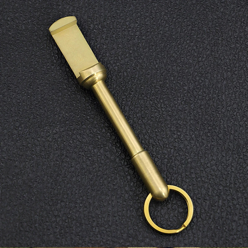 Handmade Creative Portable Solid Brass Bottle Opener Key Chain Pendant  EDC Tool 07FC0E-D4 - KOEEK