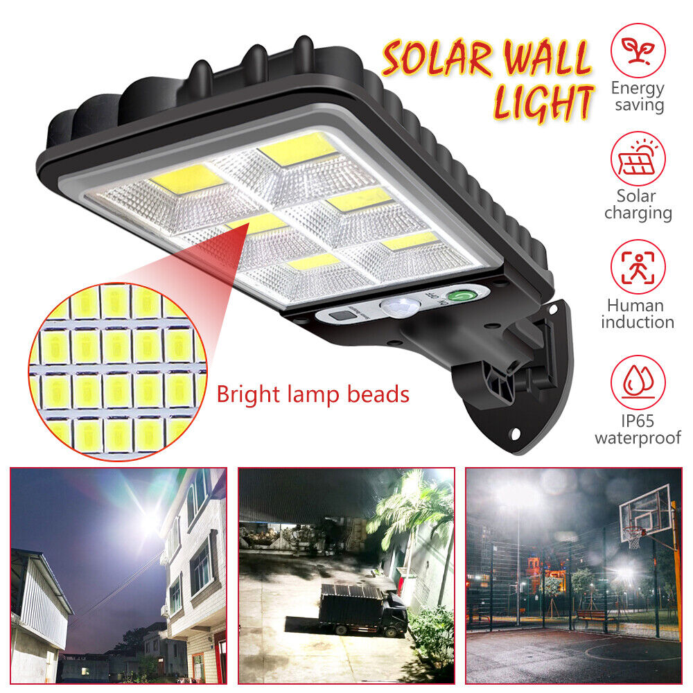 nye Solar Security Lights 4 Head 90000LM Motion Sensor Lights Justerbar Flood Light