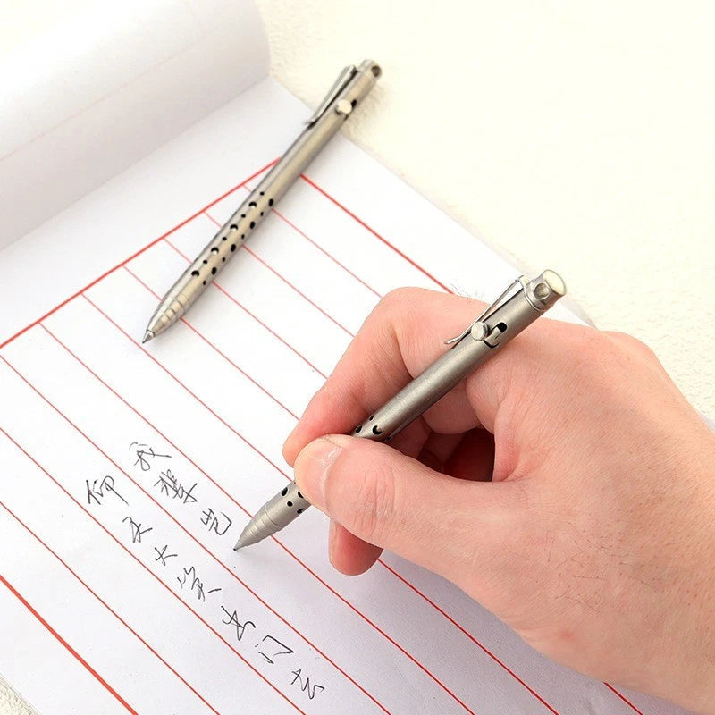 EDC Titanium Ballpoint Pen Signature Writing Pocket Pen Outdoor Business Office 07FC0E-D4 - KOEEK