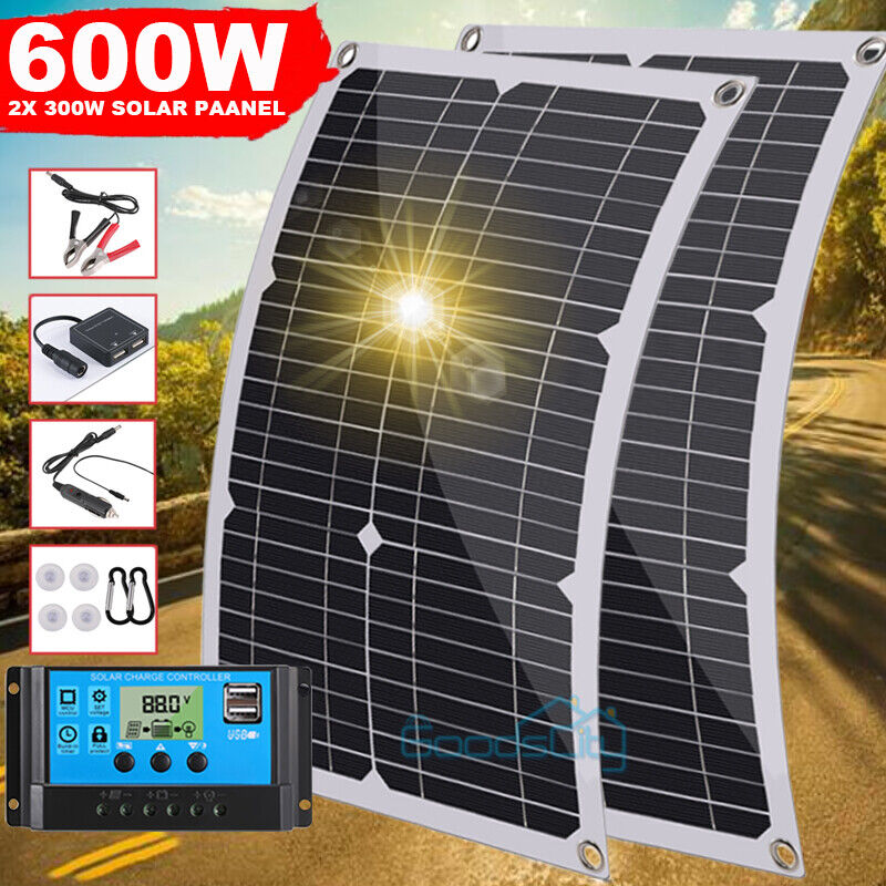 ny 800W Watt fleksibelt solcellepanel 12V Mono Home RV Rooftop Camping Off-Grid Power