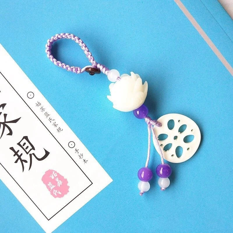 Grandmaster of Demonic Cultivation Wei Wuxian wangji Lotus Pendant Key Chain 07FC0E-D4 - KOEEK