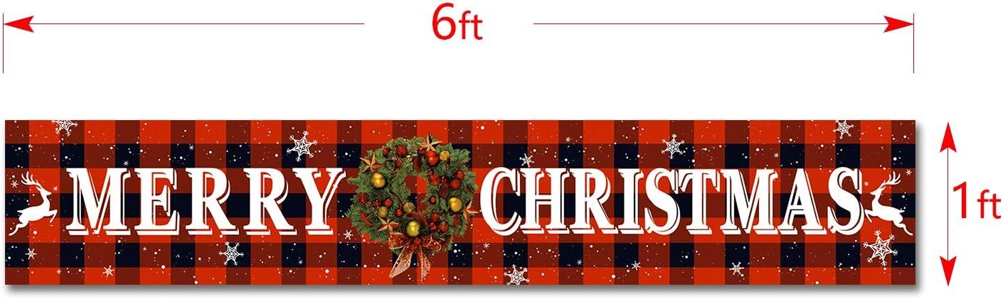 new Merry Christmas Banner Eve Signs Huge Decorations Multicolor 07FC0E-D4 - KOEEK