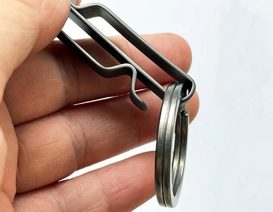 Titanium Alloy Quick Buckle Detach Belt Waist Hanging Keychain Key EDC Tools 07FC0E-D4 - KOEEK