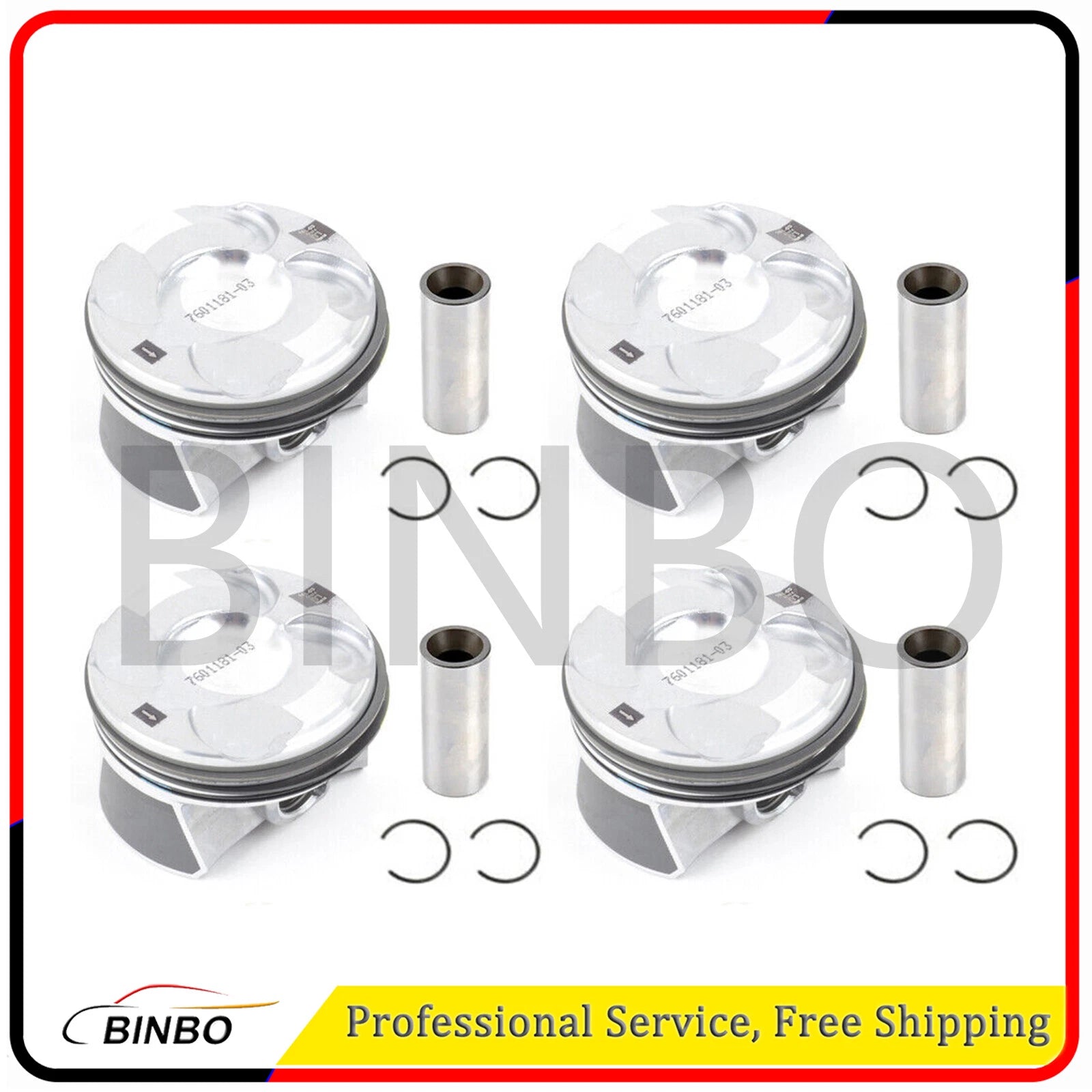 4x Piston & Ring +0.25MM For 10-16 MINI Cooper Countryman Paceman N13 N18 07FC0E-D4 - KOEEK