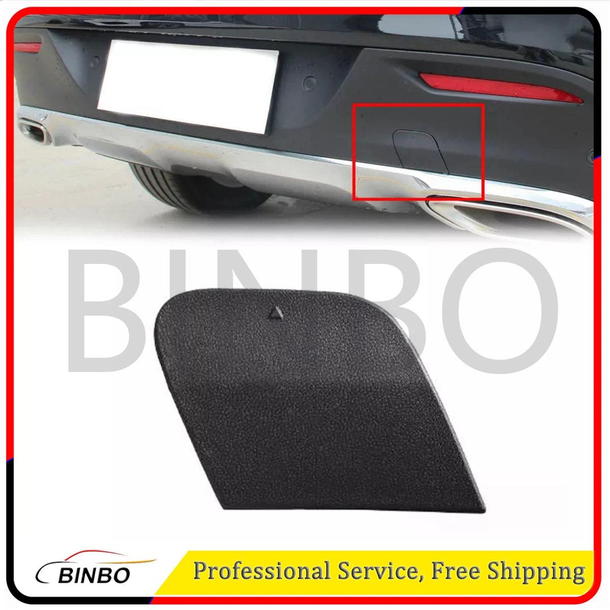 Rear Bumper Hook Tow Eye Cover Cap For 2015-19 Mercedes W292 GLE Coupe AMG Line 07FC0E-D4 - KOEEK