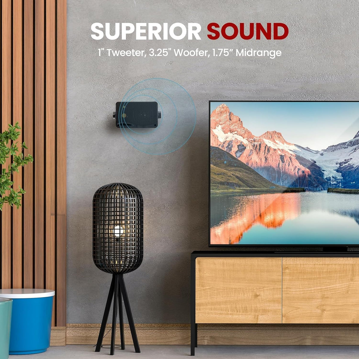 new Pyramid 3-Way Indoor Outdoor Speaker System - 3.5 Inch 200W Pair of Mini Box... PYRAMID - KOEEK