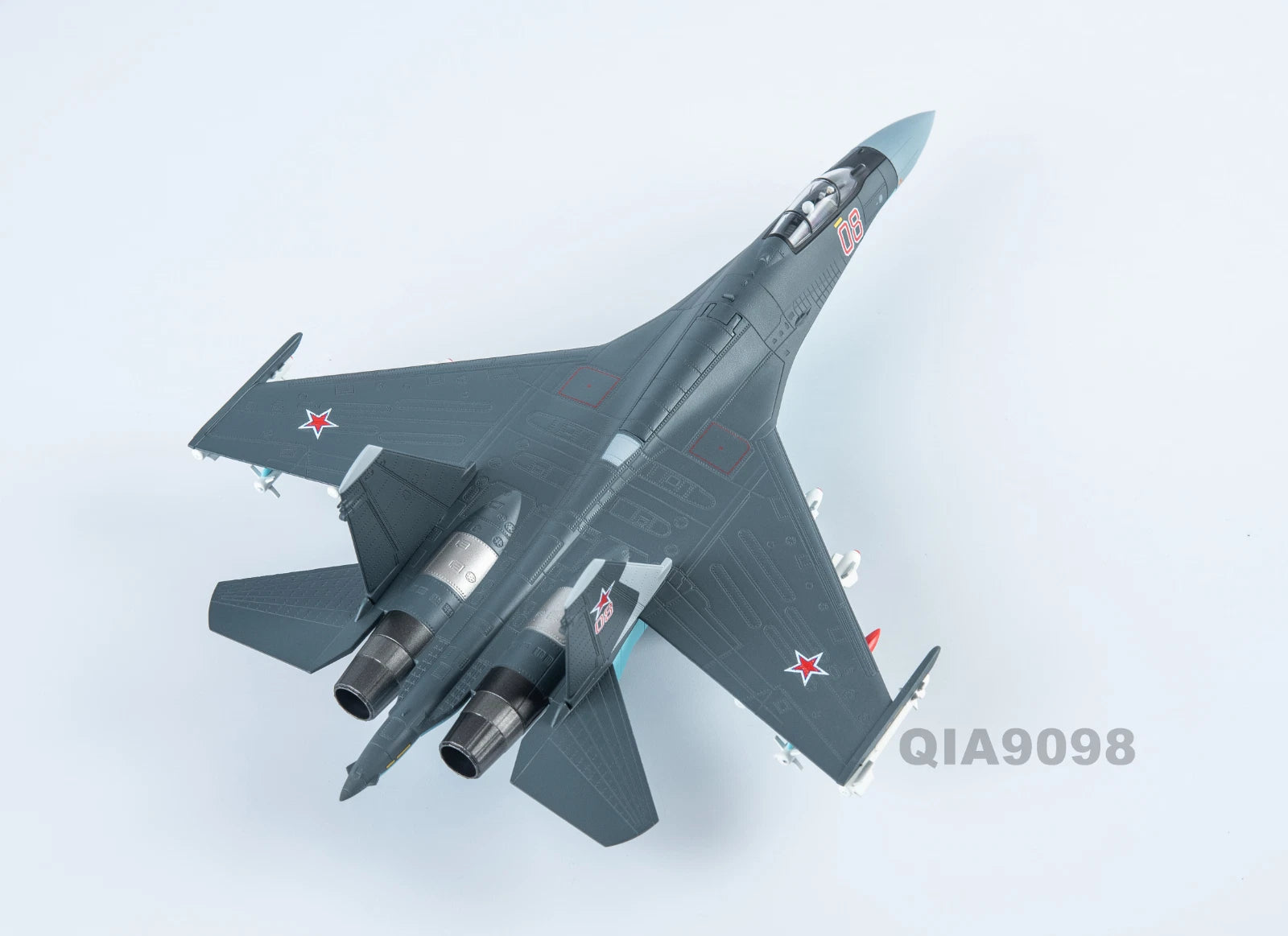 1/72 Scale Russian Sukhoi Su-35 Super Flanker Aircraft Metal Gray Model 07FC0E-D4 - KOEEK