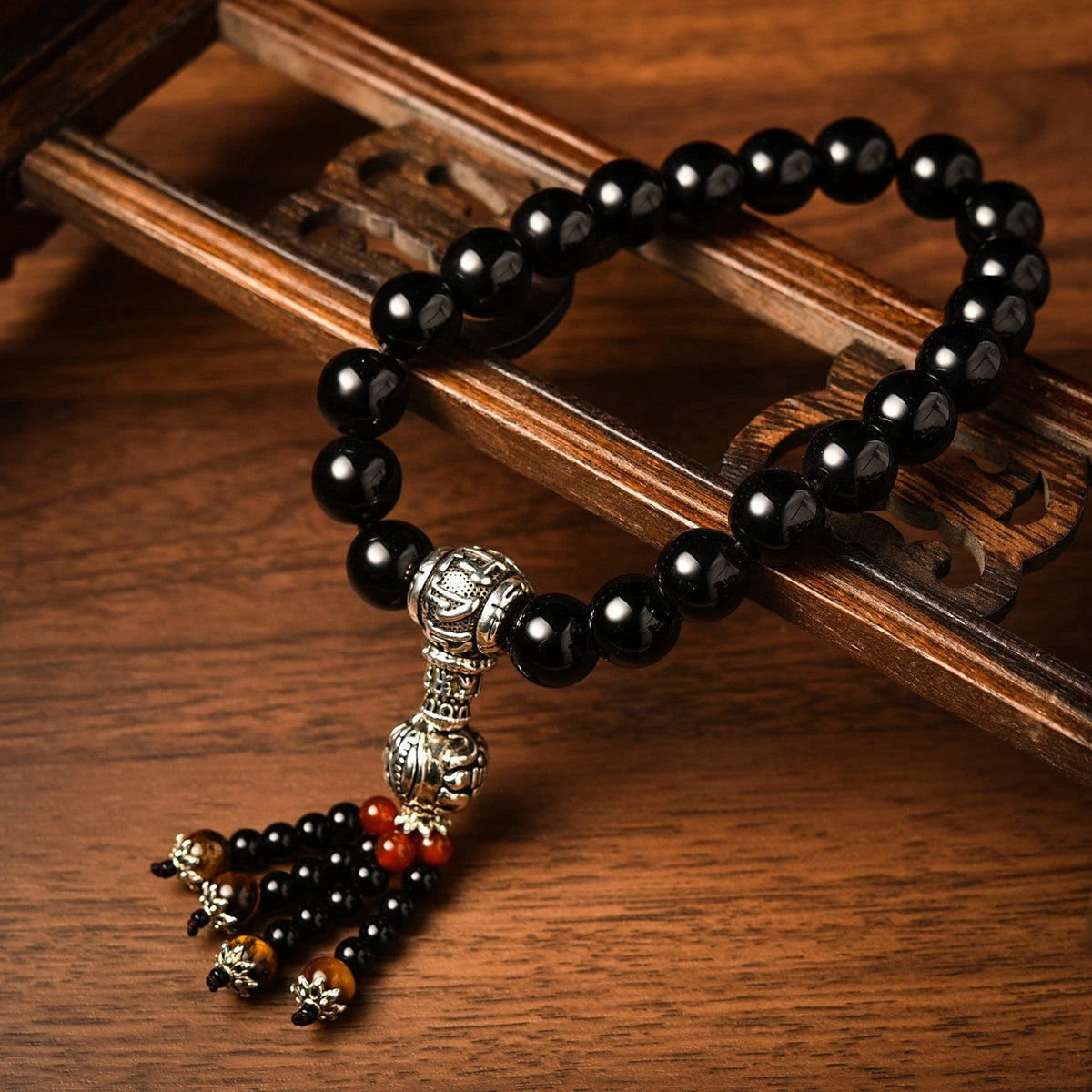 Crystal Gear Shift Bead Car Hanging Ornament Buddha Bead Decoration Accessory 07FC0E-D4 - KOEEK