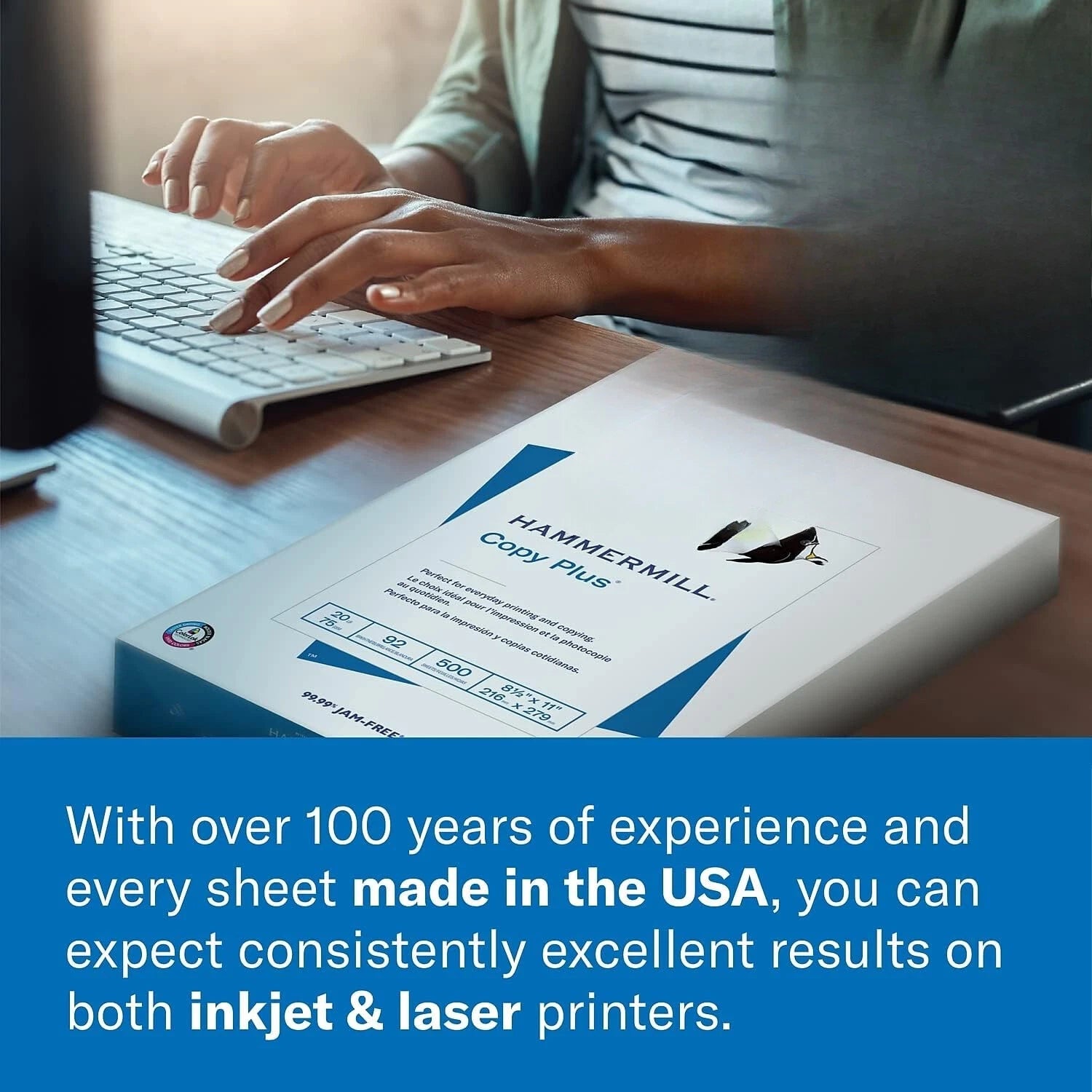 Printing Paper,20lb Paper,8.5 x 11 - 3 Rolls (1,500 Sheets), 500 Sheets (3 Pack) 07FC0E-D4 - KOEEK