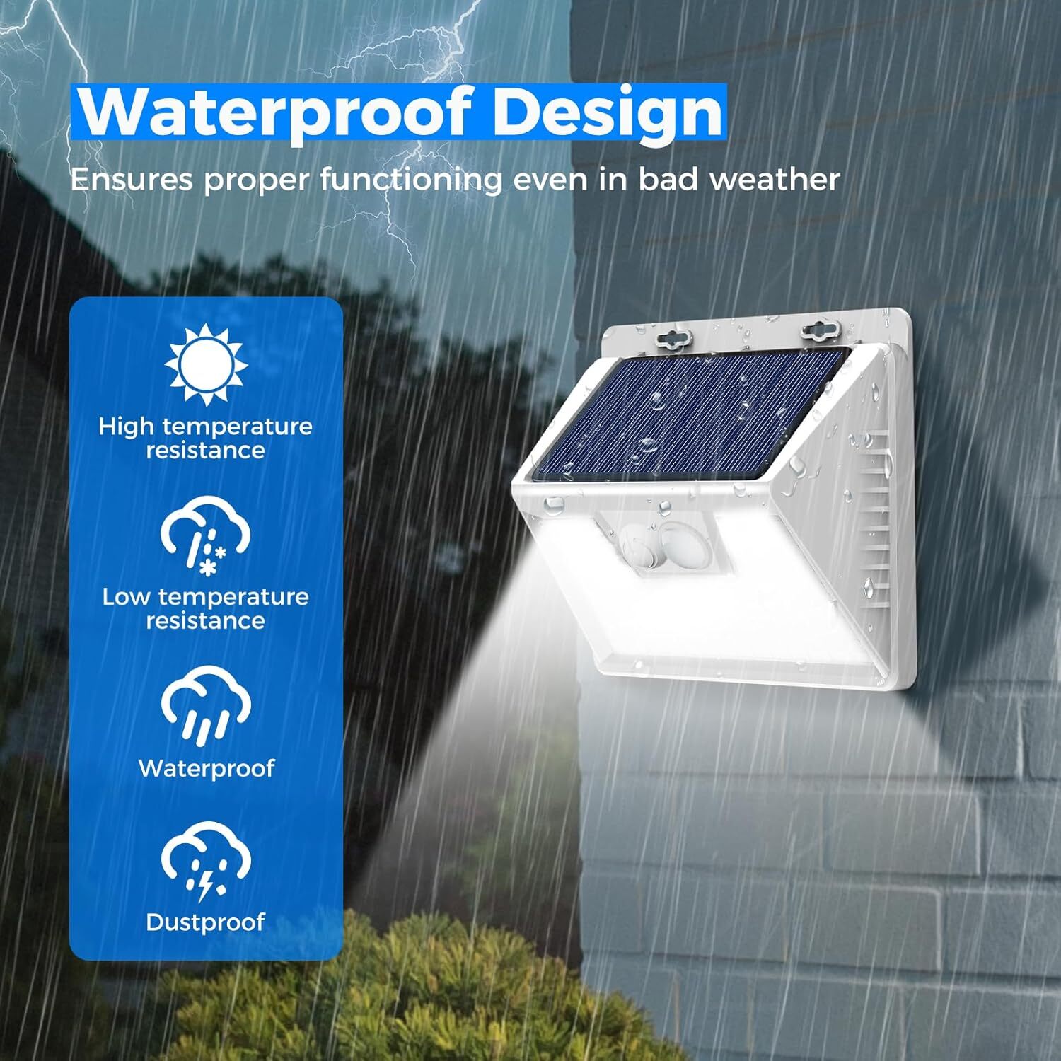 new Peasur Solar Powered Lights Outdoor Motion Sensor, 2 Pack 2 Pack, White Frame PEASUR - KOEEK