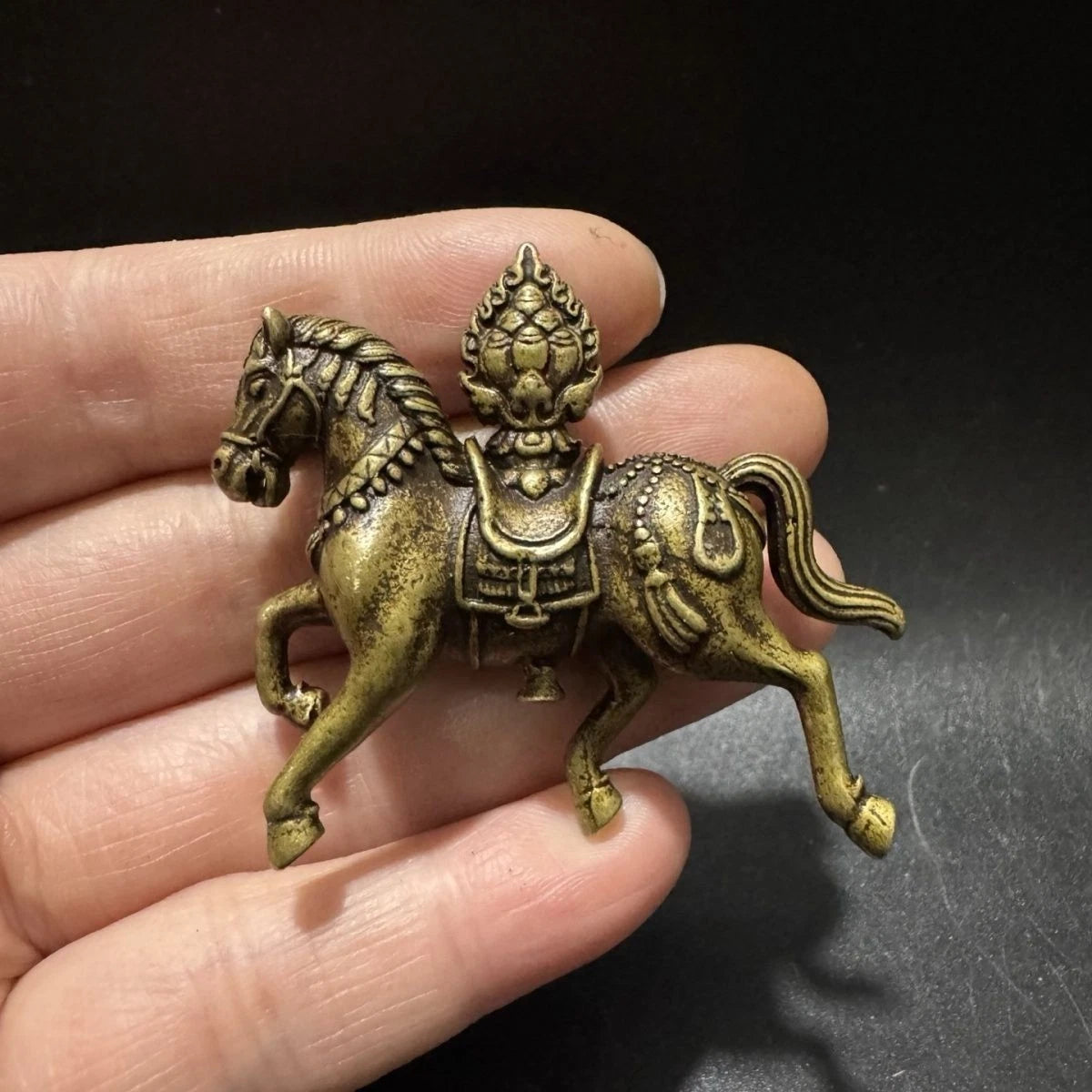 Tibetan Brass Craftsmanship Feng Shui Decorative Ornament 07FC0E-D4 - KOEEK