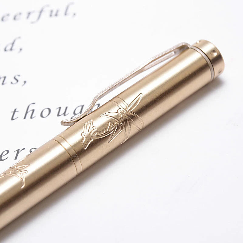 Solid Brass Ball Pen Signature Pen Perfect for Outdoor Pocket Office Stationery 07FC0E-D4 - KOEEK