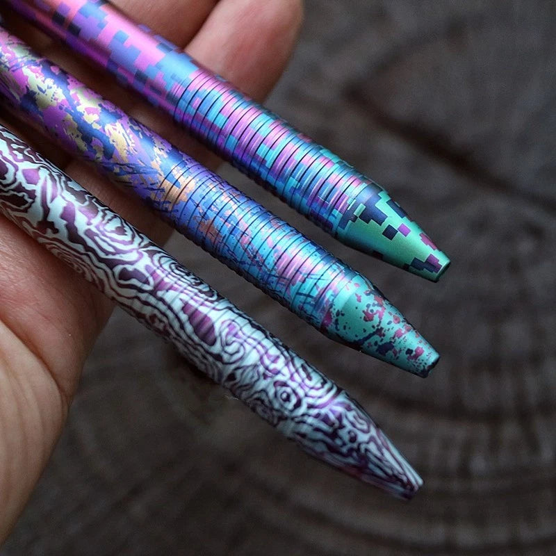 Titanium Ballpoint Pen Multicolor Pocket Writing Signature Pen Business Office 07FC0E-D4 - KOEEK