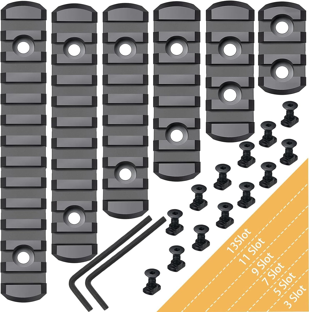 new Picatinny Rail Polymer Accessory Single Rail, Black 07FC0E-D4 - KOEEK