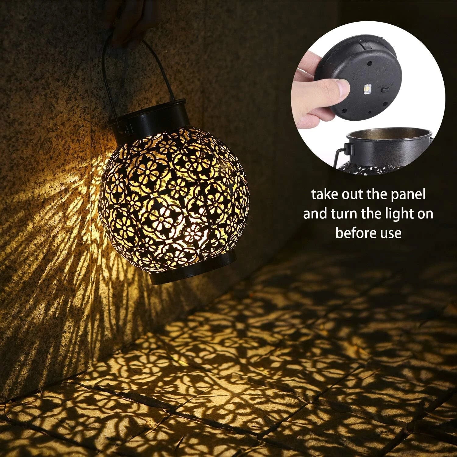 Solar Lanterns Outdoor Hanging Solar Lights Decorative Garden Lights (2 Pack) 07FC0E-D4 - KOEEK