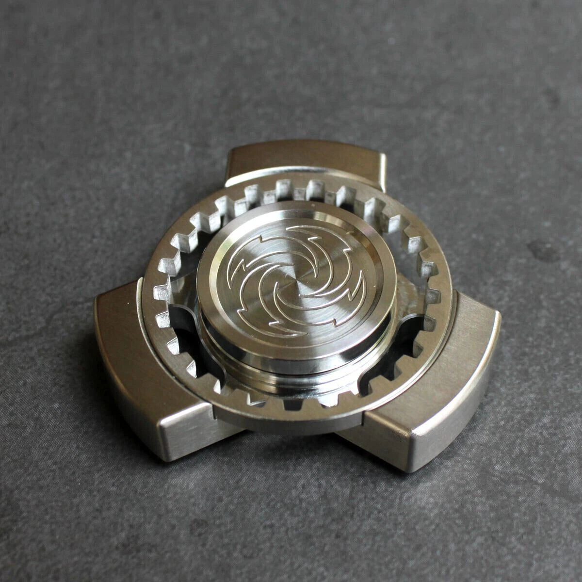 Finger Spinner Fidget Haptic Toy EDC Stainless Steel CNC Gifts Gear Wheel Toys 07FC0E-D4 - KOEEK