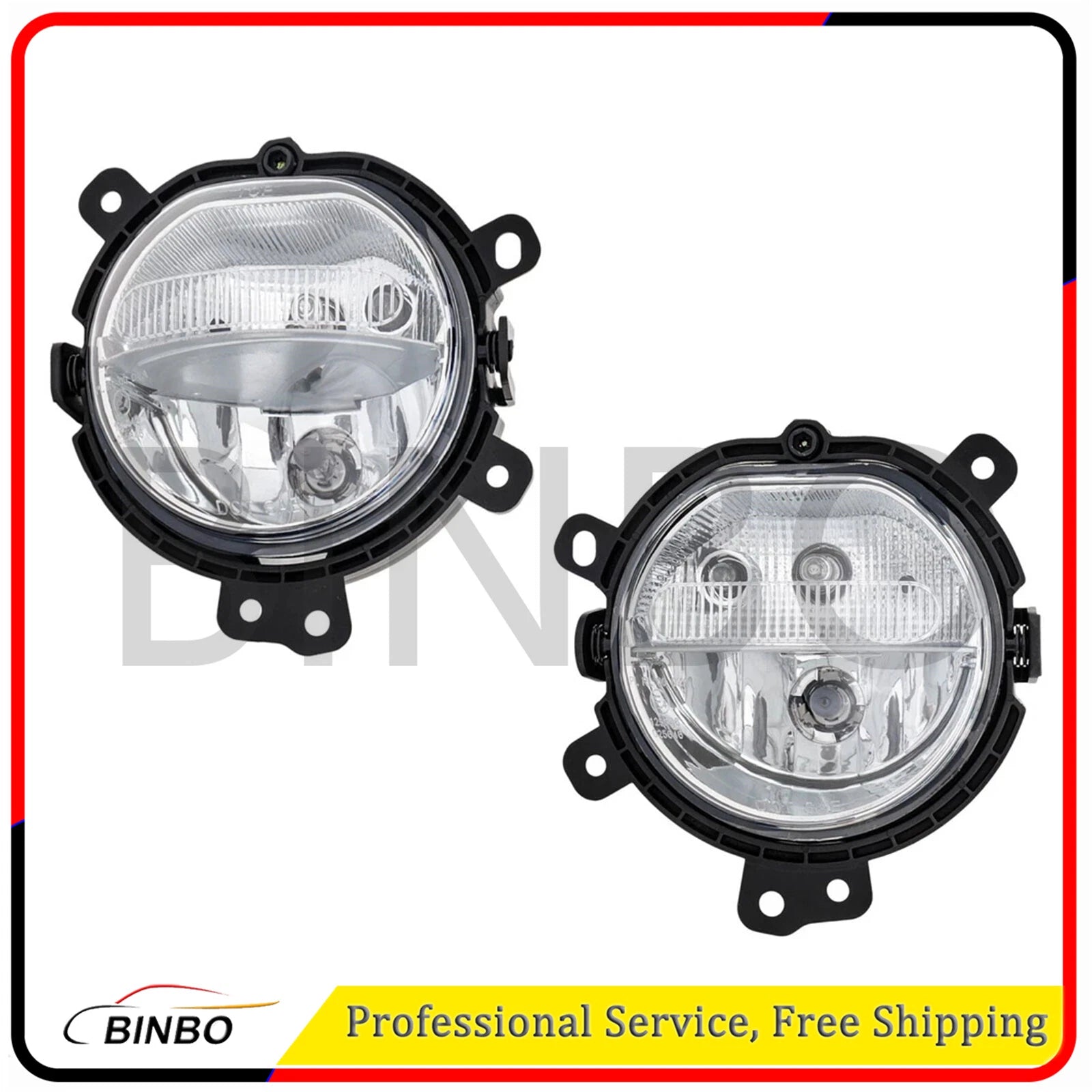 For 2014-2017 Mini Cooper 16-17 Cooper Clubman Fog Lights Clear Lamps Left+Right 07FC0E-D4 - KOEEK