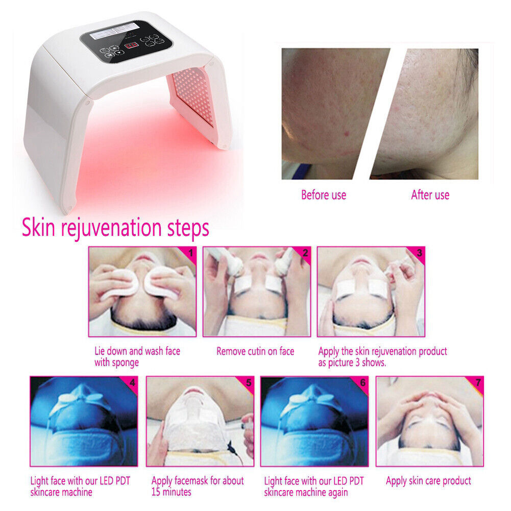 ny PDT 4Colors LED Light Photodynamic Facial Skin Care Rejuvenation Photon